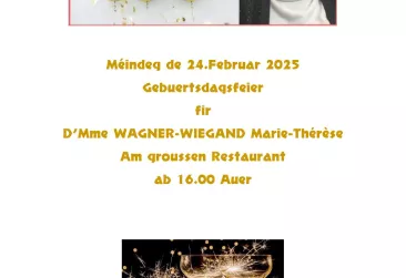 100 ANS MME WIEGAND - WAGNER 24.02.2025