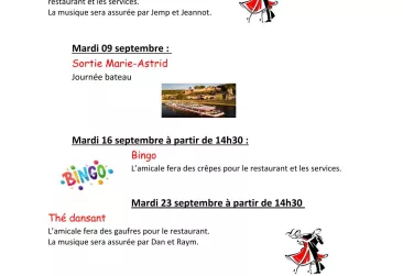 MANIFESTATIONS SEPTEMBRE